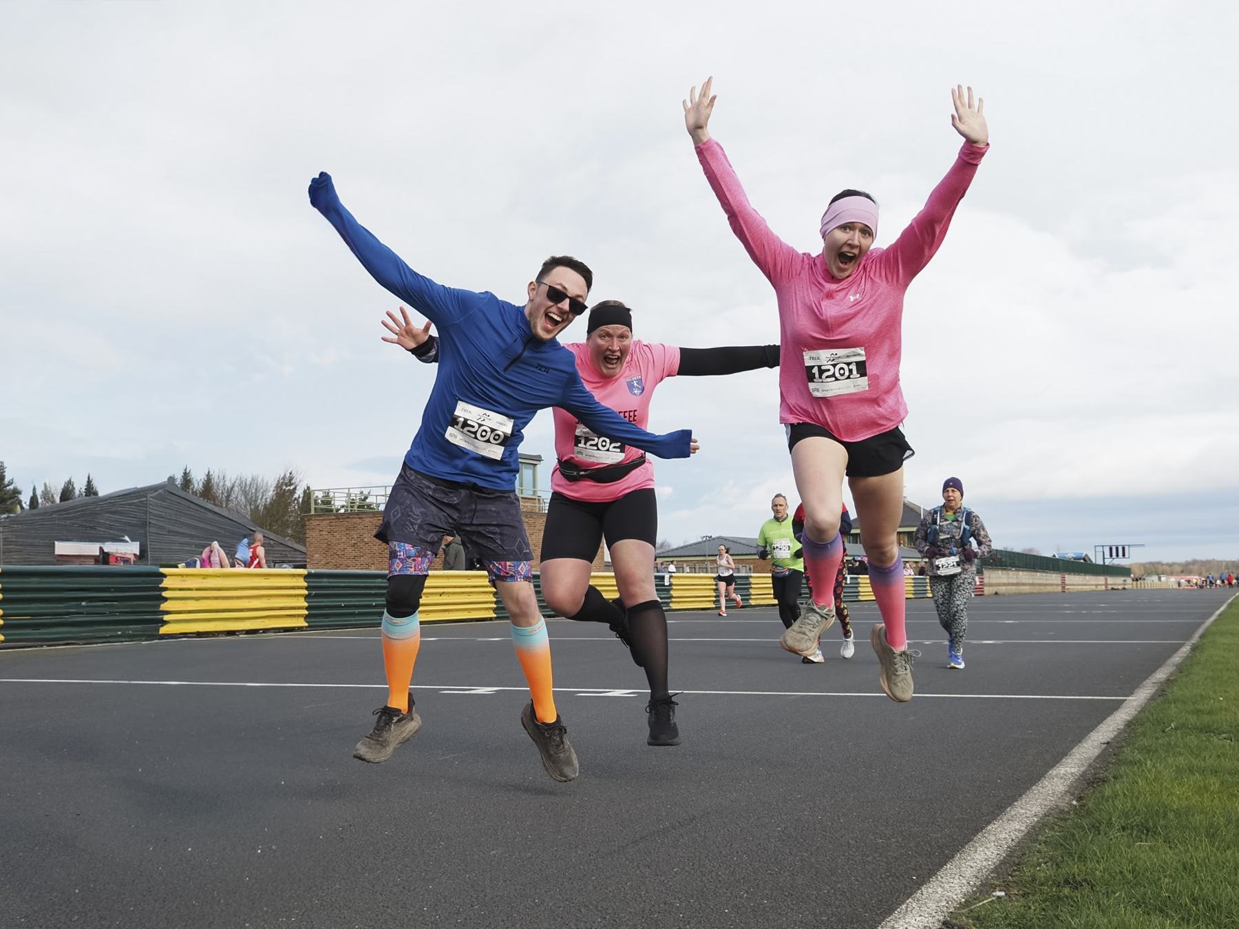 Runners at Croft Motor Circuit